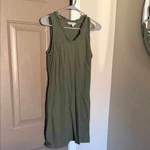 Olive Green Sleeveless Dress